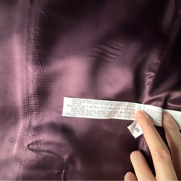 NWOT Zara limited edition wool blazer M charcoal black jacket - Picture 8 of 8